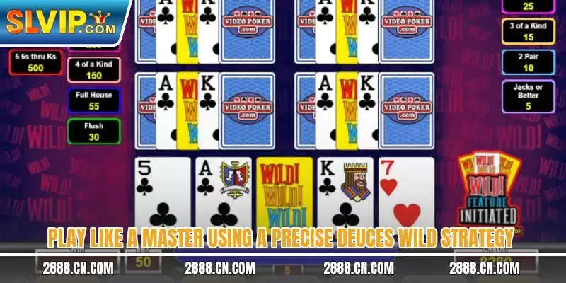 Play like a master using a precise deuces wild strategy
