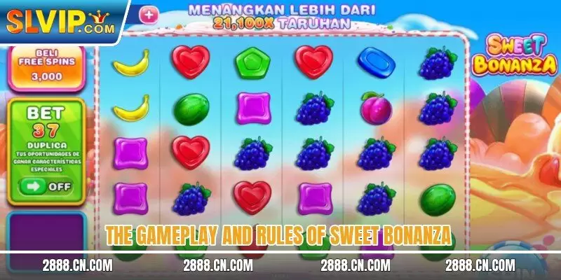 The gameplay and rules of Sweet Bonanza